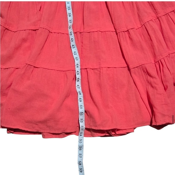 Free‎ People Coral Tiered Halter Maxi Dress XS Boho Festival Style - Picture 4 of 9